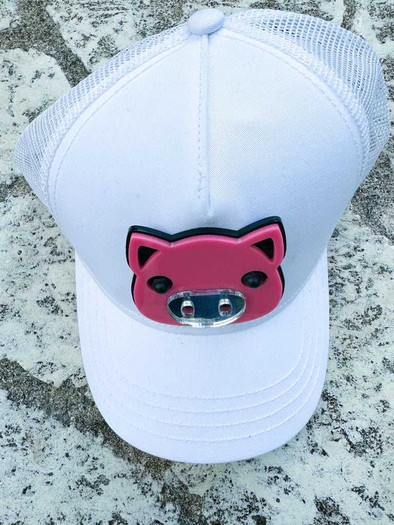 Pink Pig White Hat