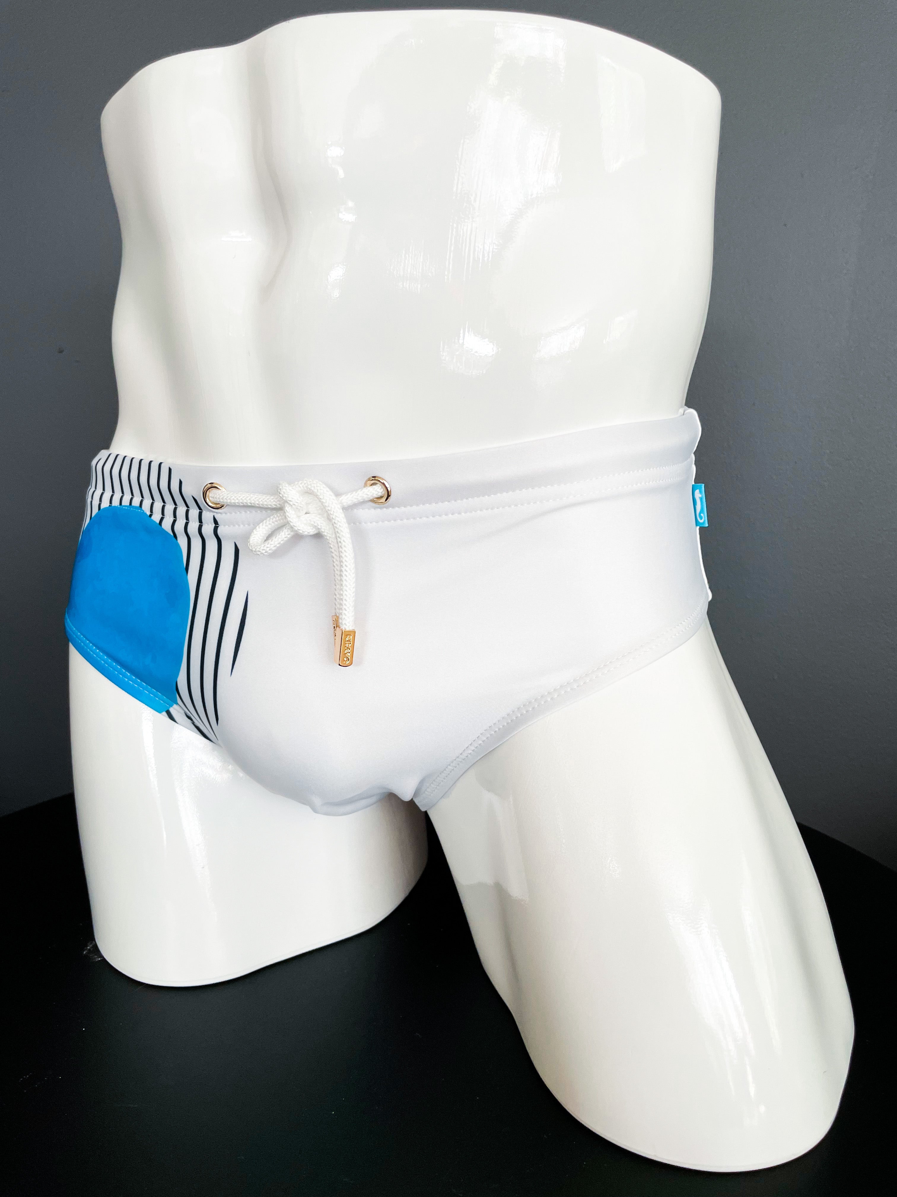 Art Basel Blue Briefs | MEN SWIMWEAR | KBAYO | OUTFAIR | OUTFAIR