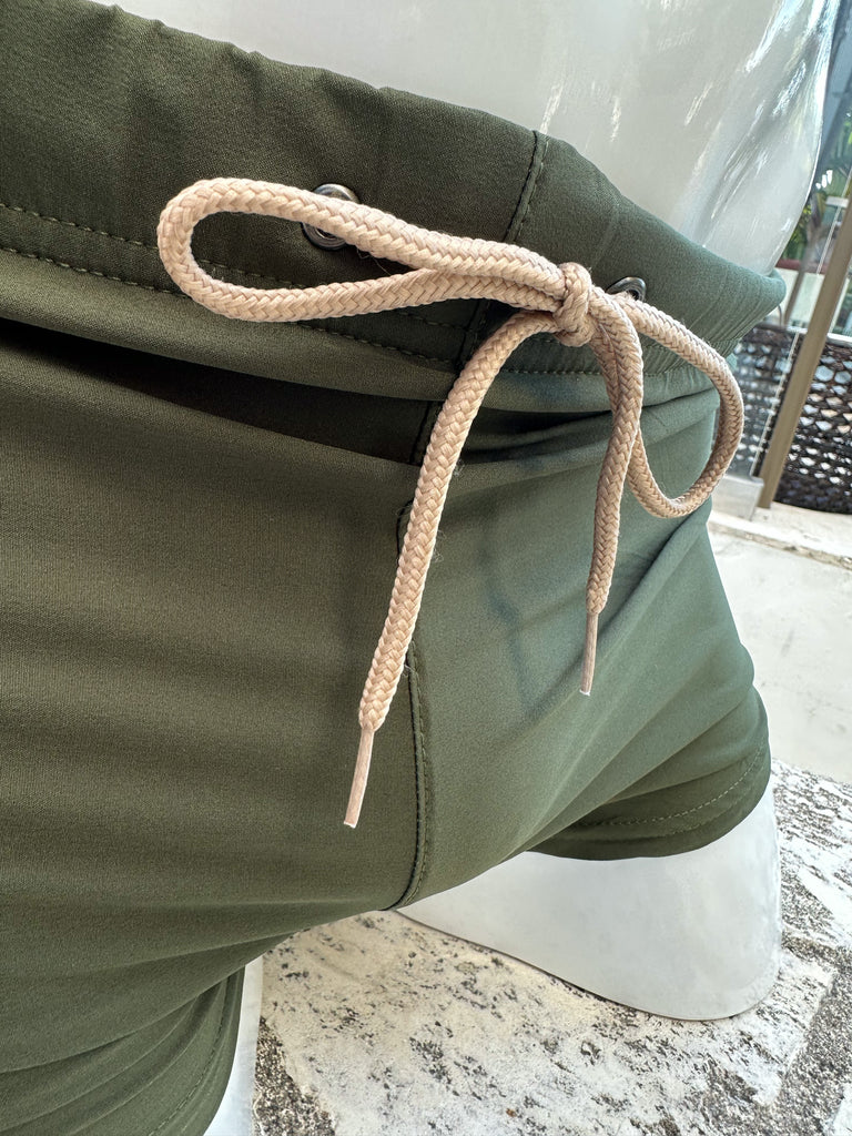 Military Green pool shorts