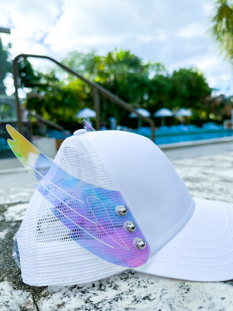 Rainbow Wings White Hat