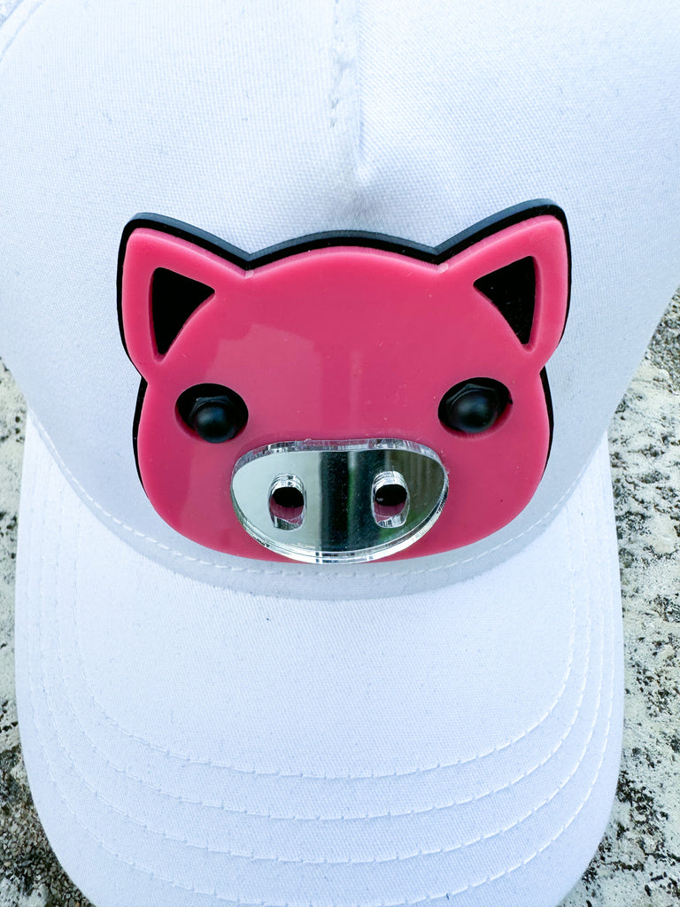 Pink Pig White Hat