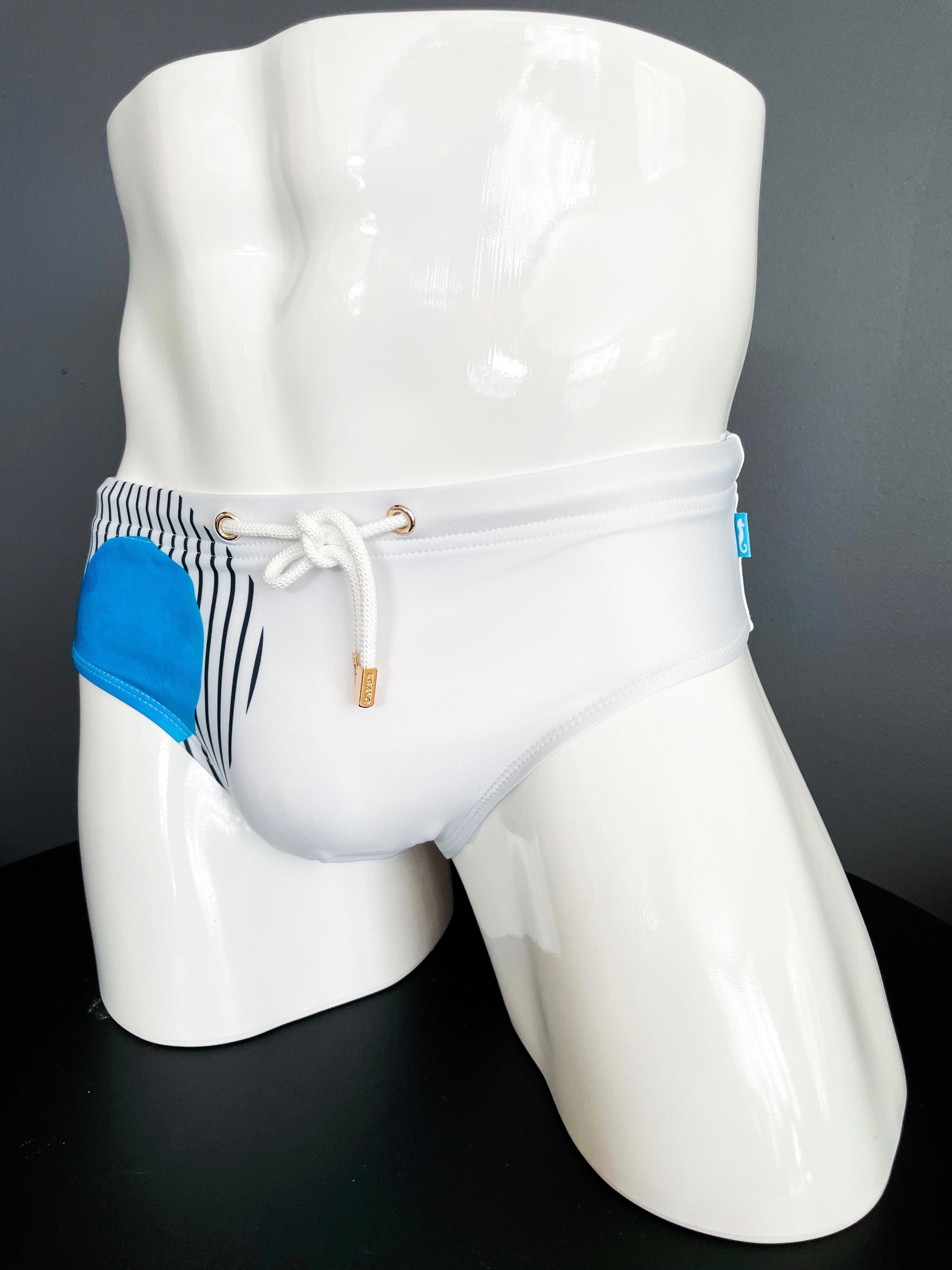 Art Basel Blue Briefs | MEN SWIMWEAR | KBAYO | OUTFAIR | OUTFAIR