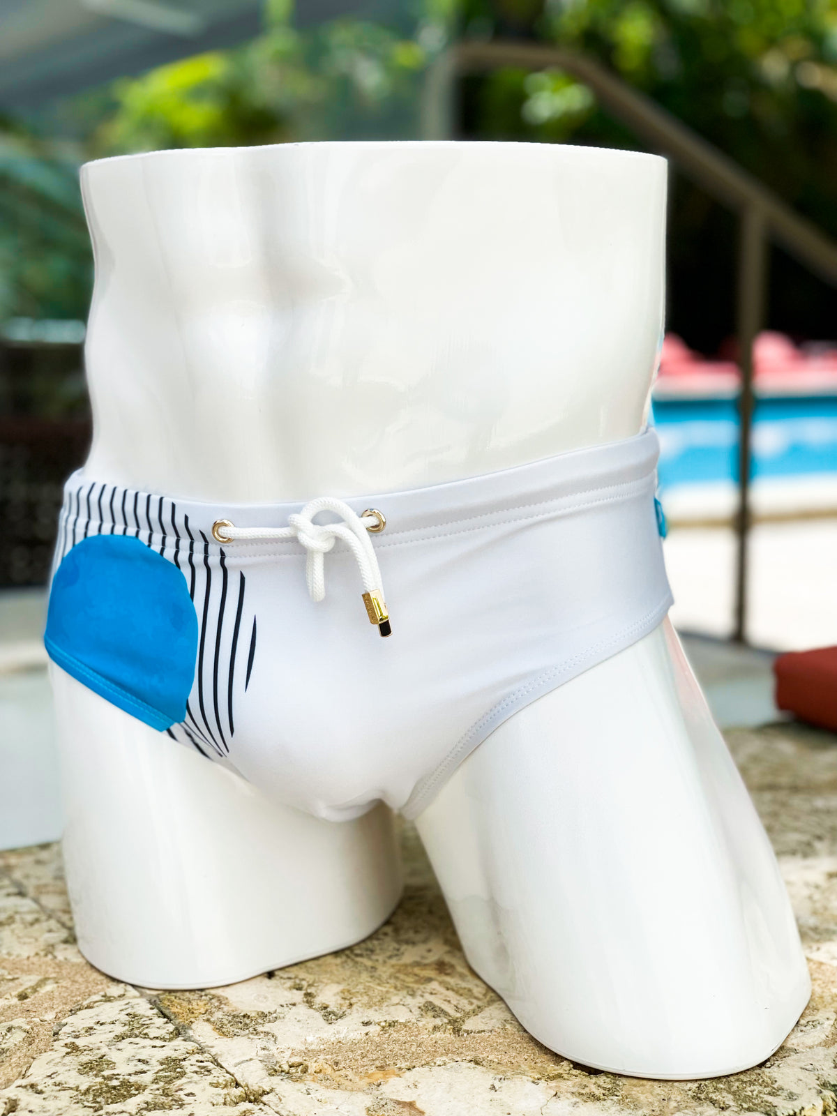 Art Basel Blue Briefs | MEN SWIMWEAR | KBAYO | OUTFAIR | OUTFAIR