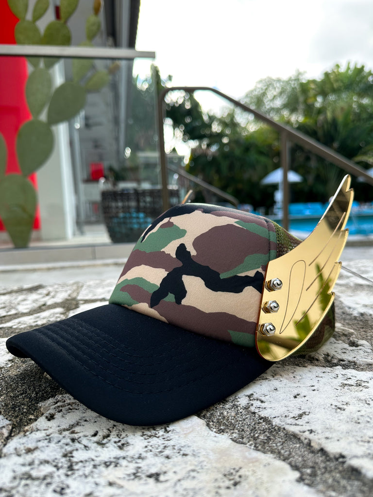 Gold Mirror Wings Camo Hat