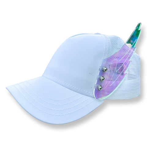 Rainbow Wings White Hat | MEN ACCESSORIES | STRAPPING BOY NYC | OUTFAIR | OUTFAIR