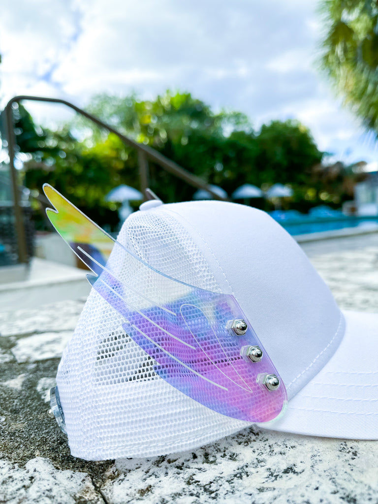 Rainbow Wings White Hat
