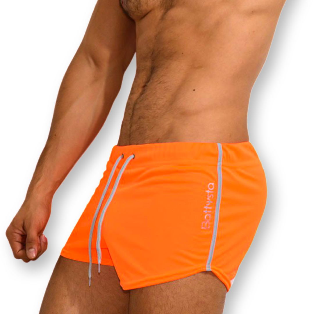 Electric Orange Commando Stretch Short Shorts | MEN SHORTS | BATTYSTA | OUTFAIR | OUTFAIR